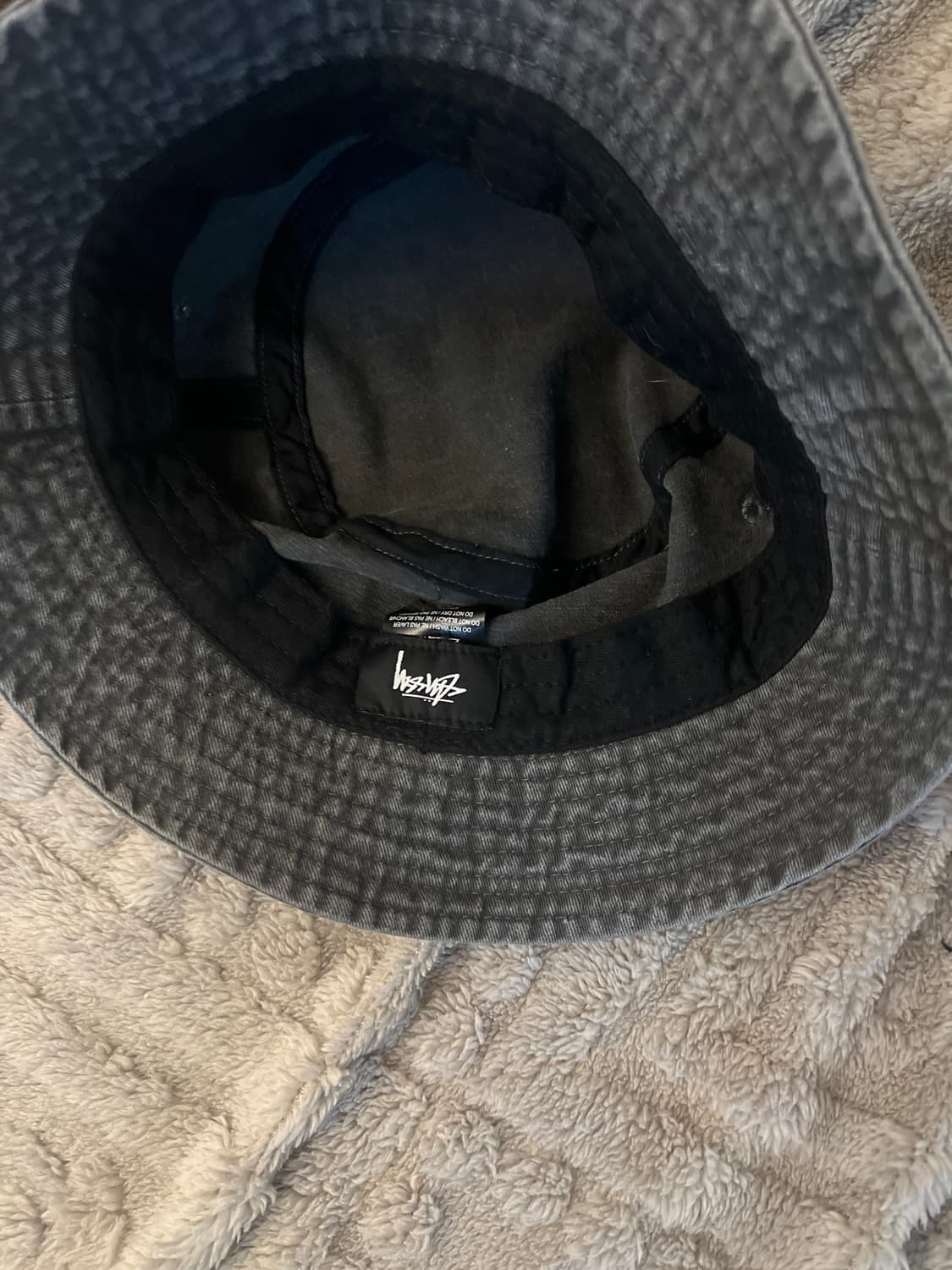 스투시 버킷햇 워시드블랙 XL 상품이미지2