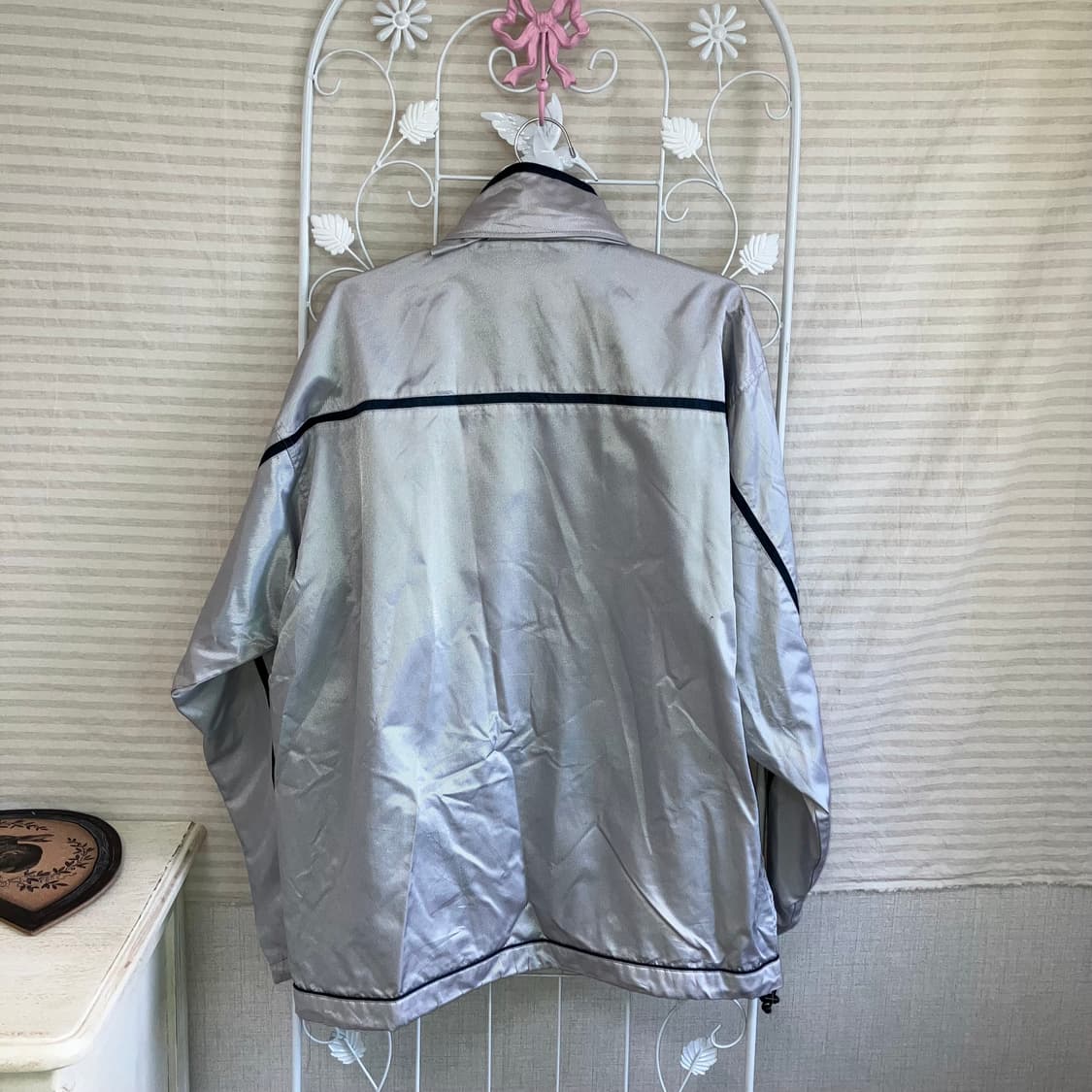 빈티지 챔피언 실버 바람막이 y2k 스트릿 갸루 펑키466 상품이미지2