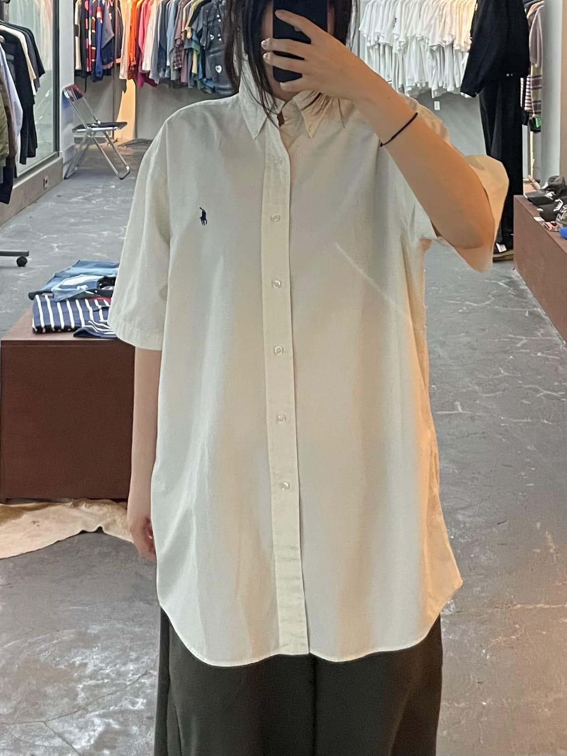 폴로 랄프로렌 화이트 반팔 셔츠 H2665 상품이미지1