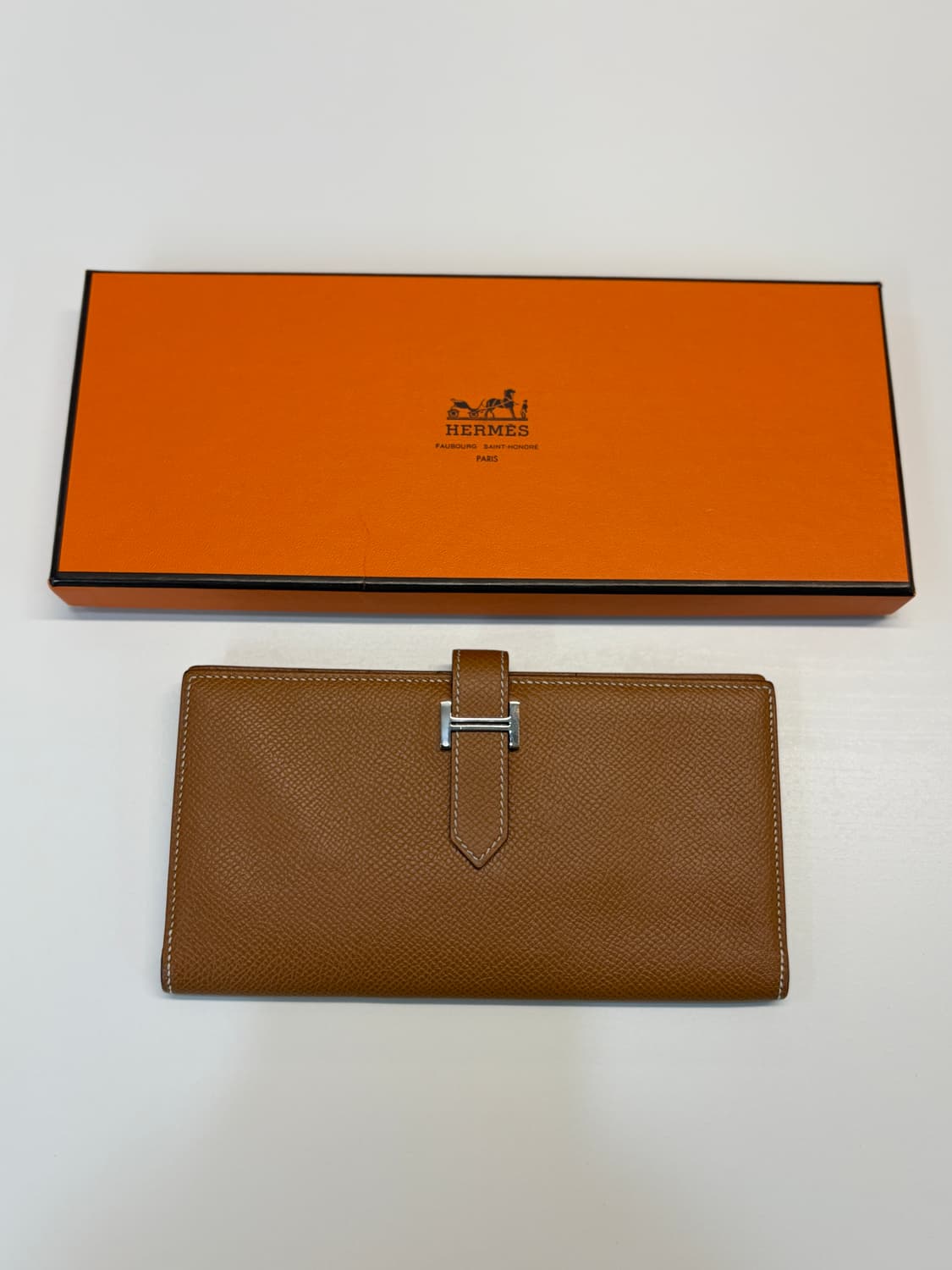 에르메스 베안 장지갑 골드 은장 상품이미지1