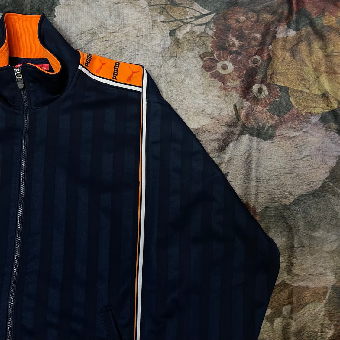 푸마 빈티지 오렌지 사이드라인 스트라이프 빅토고져지 M 상품이미지2