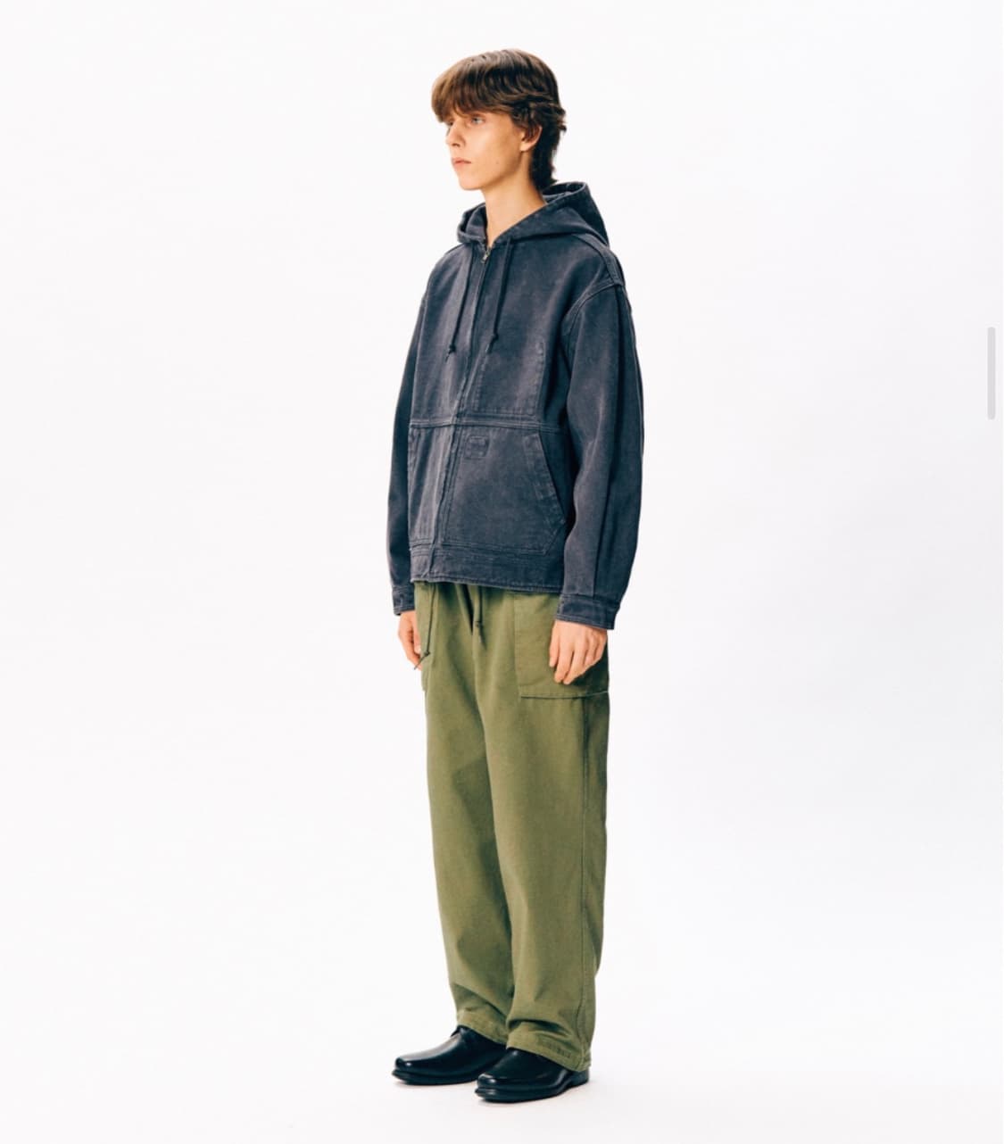 에스피오나지 Ray Canvas Work Parka Charcoal Na 상품이미지2