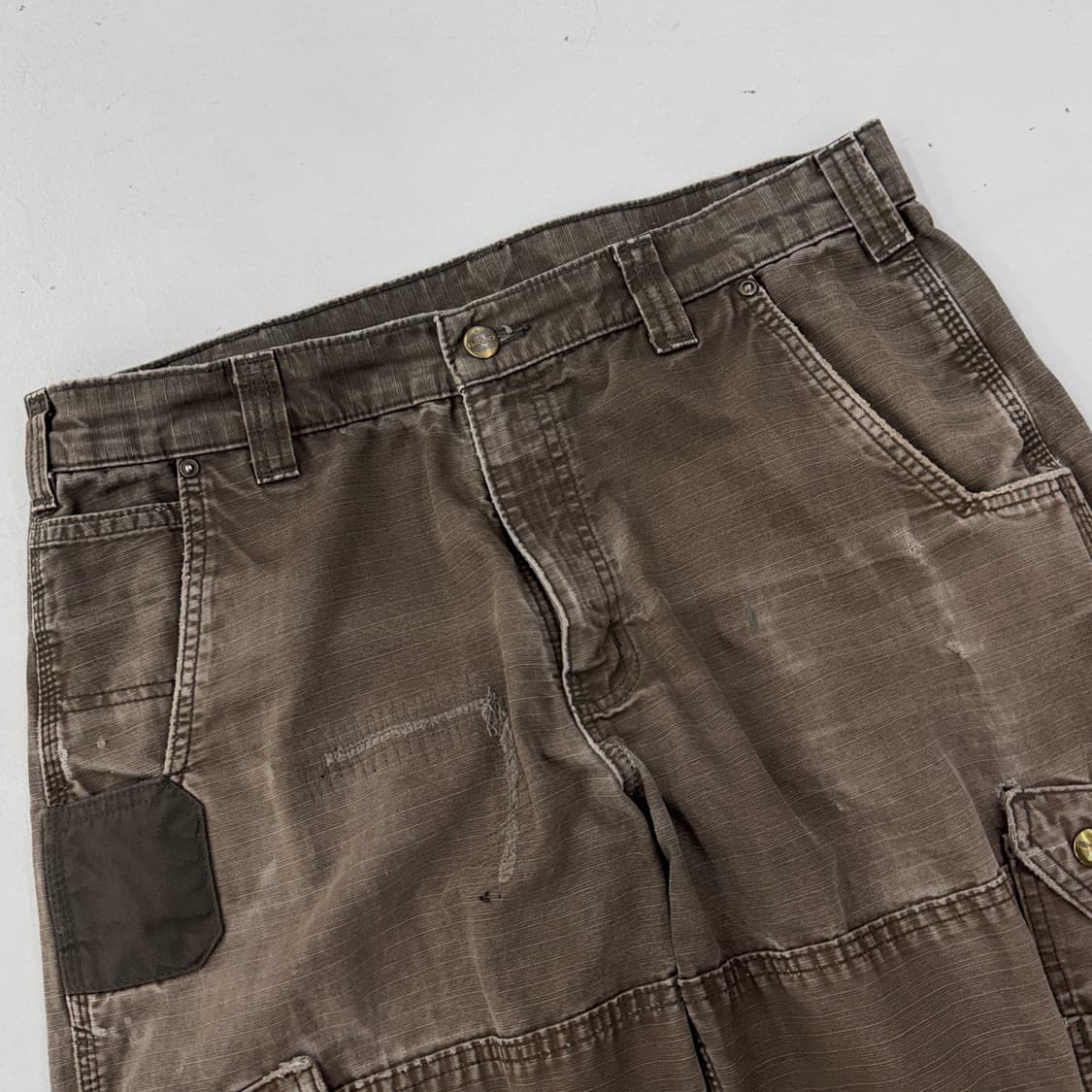 칼하트 OG 카펜터 다크브라운 페이딩 탄창 워크 카고팬츠 상품이미지4