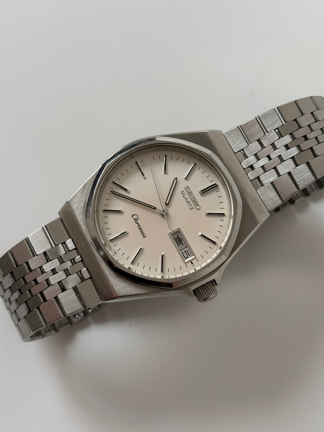 세이코 1980년대 Chronos 실버 쿼츠 남성  상품이미지4