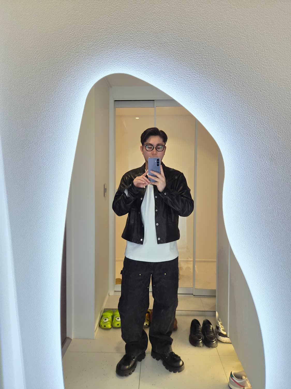 빈티지 칼하트 더블니 B01 블랙 실측34 라벨38×30 상품이미지10