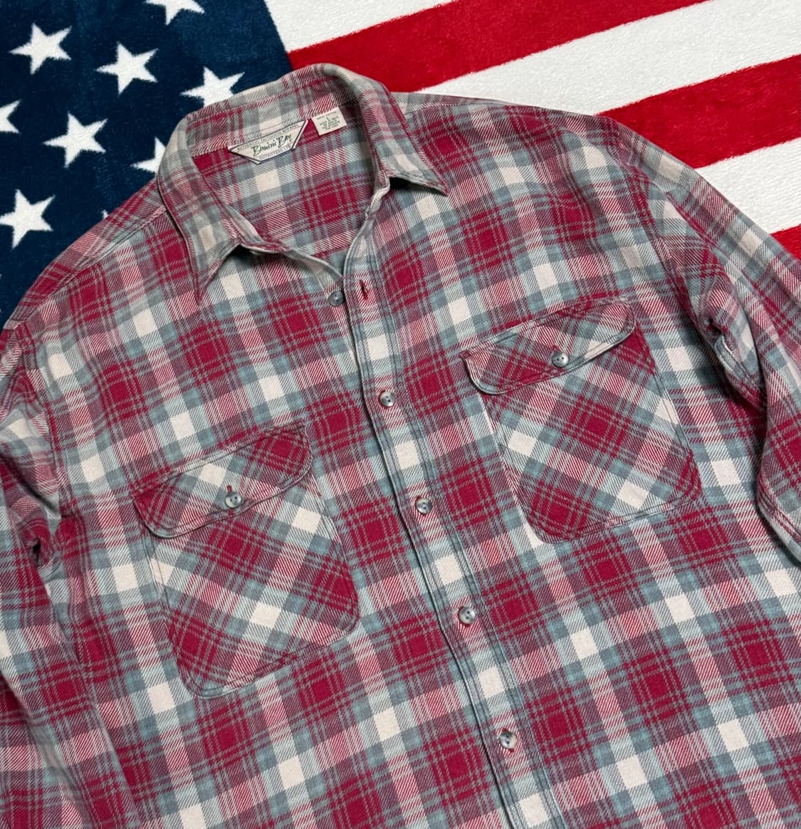 플란넬셔츠 빈티지플란넬셔츠 flannel shirt 빈티지 아메리칸캐주얼 상품이미지4