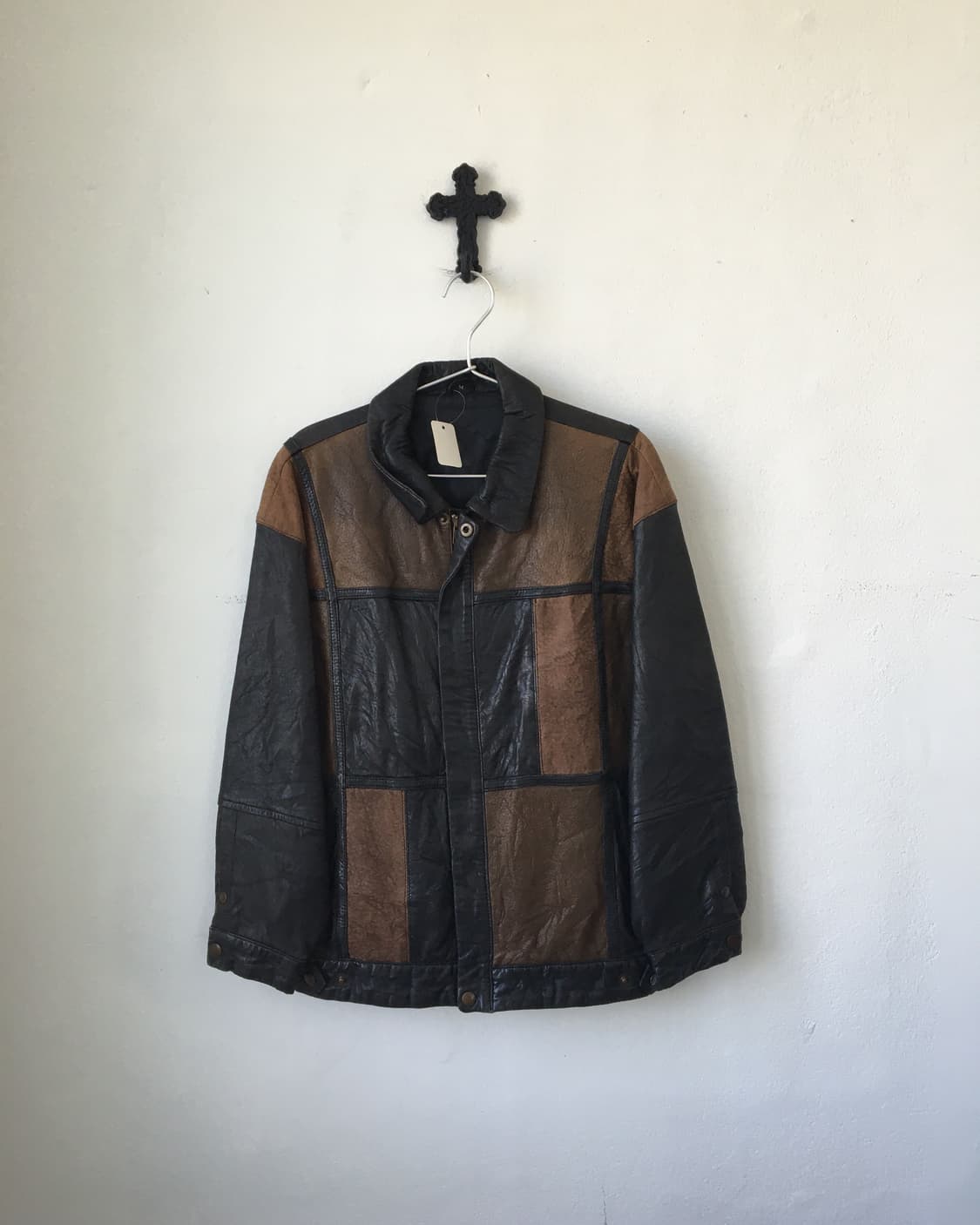 Patch work goat leather jacket 상품이미지1