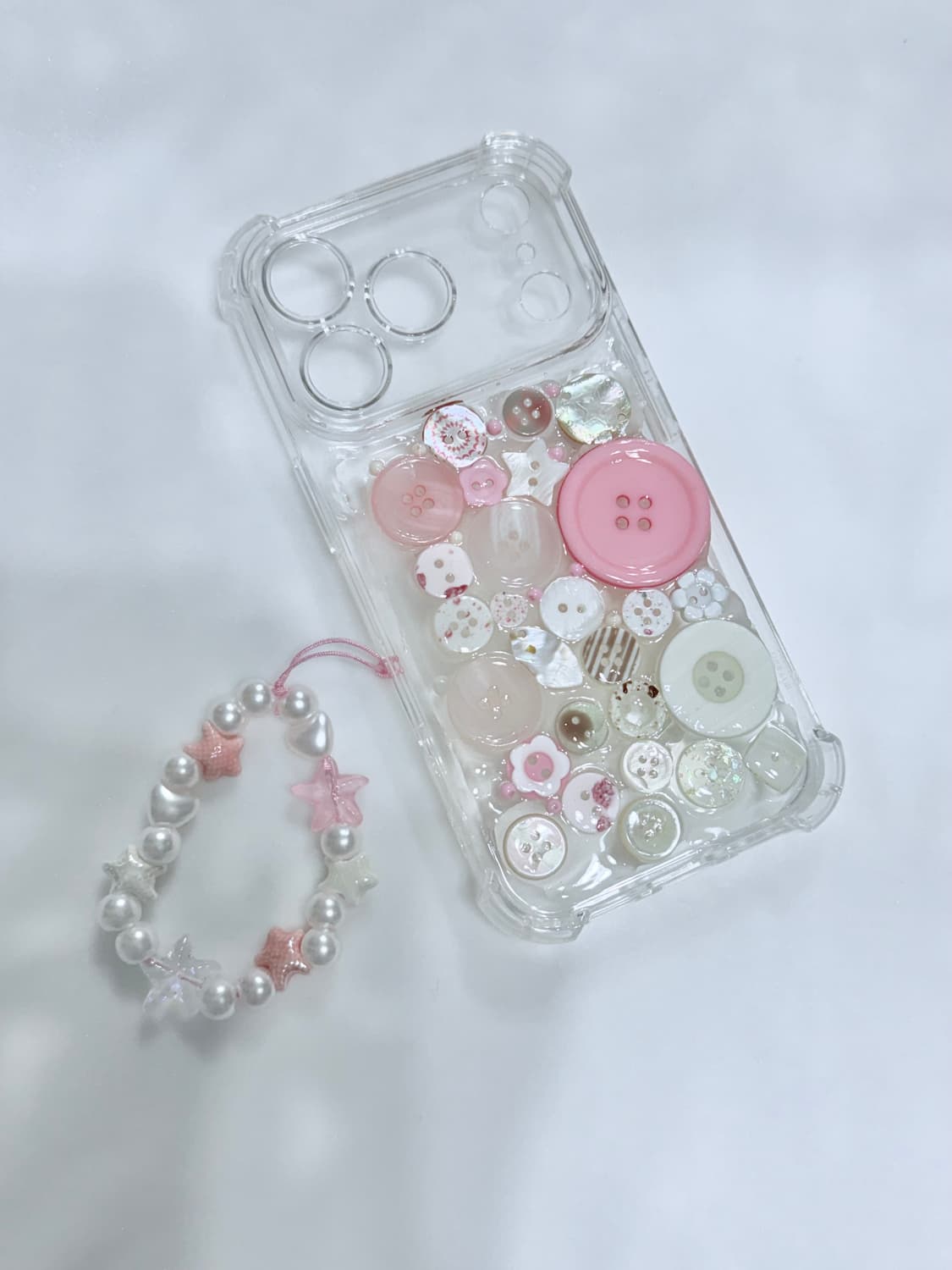 gesumchure Milk Pink Button 케이스(17프로) 상품이미지1