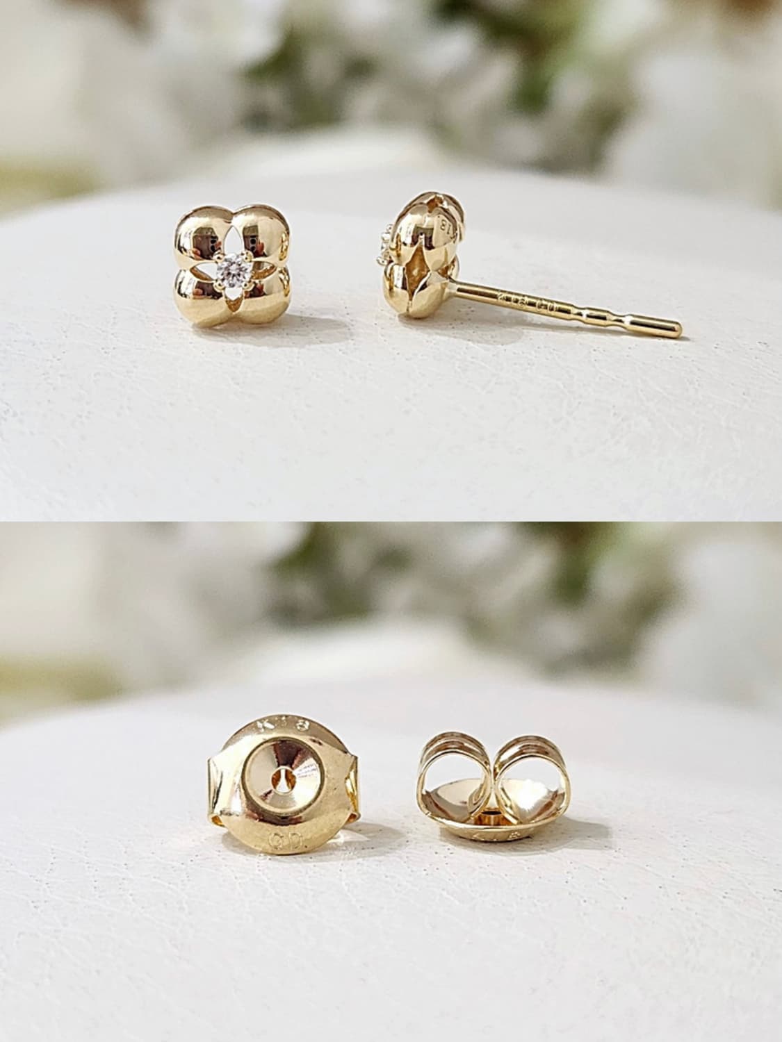 [새상품] 골든듀 코튼 귀걸이 (다이아+18k 옐로우골드) 상품이미지2