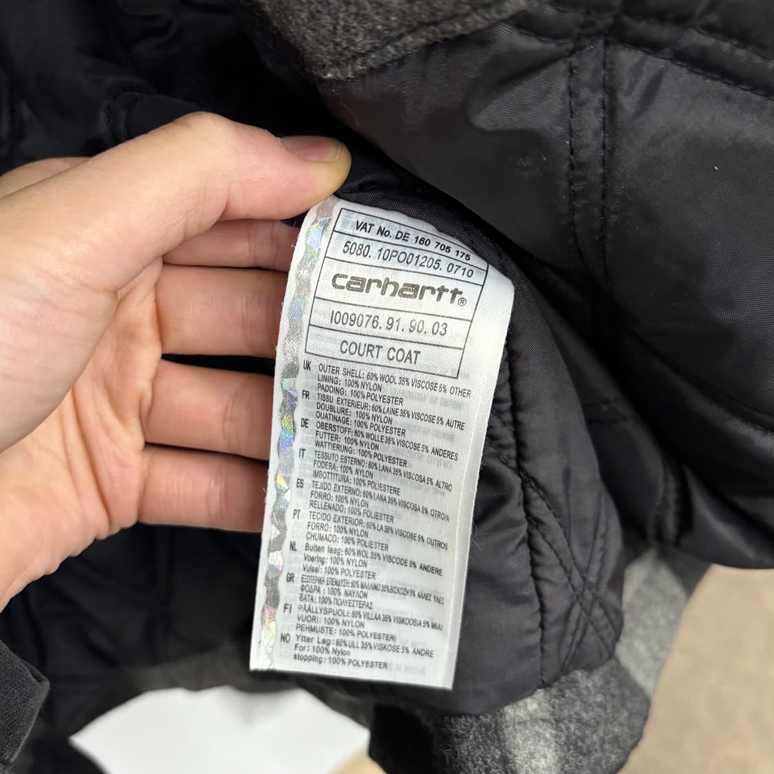 (M) 칼하트 컬트 포켓 디테일 하프 모직 코트 상품이미지6