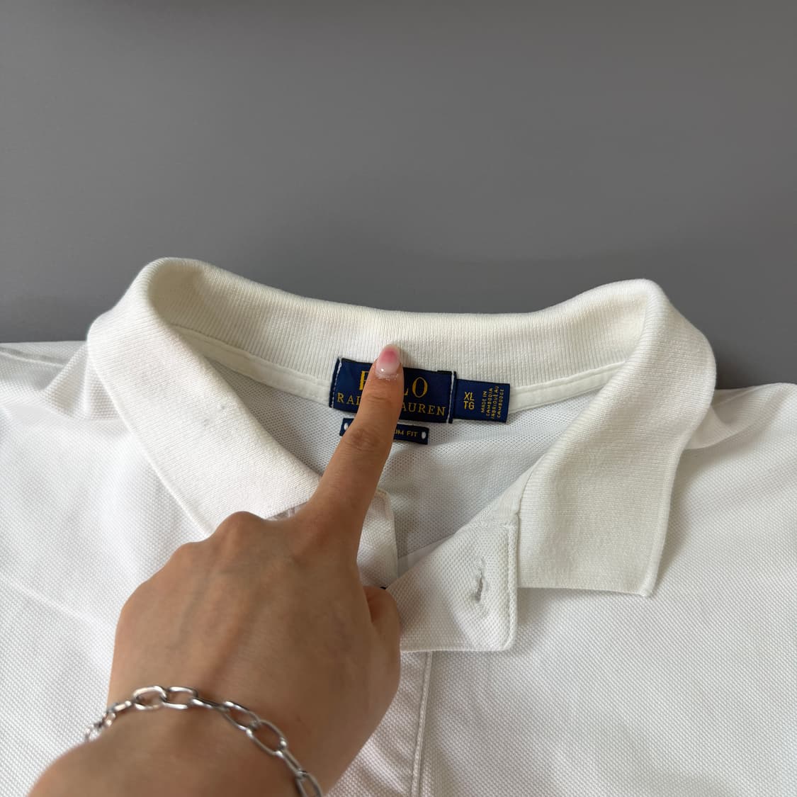 폴로랄프로렌 화이트 네이비포니 반팔 카라티 XL 상품이미지5