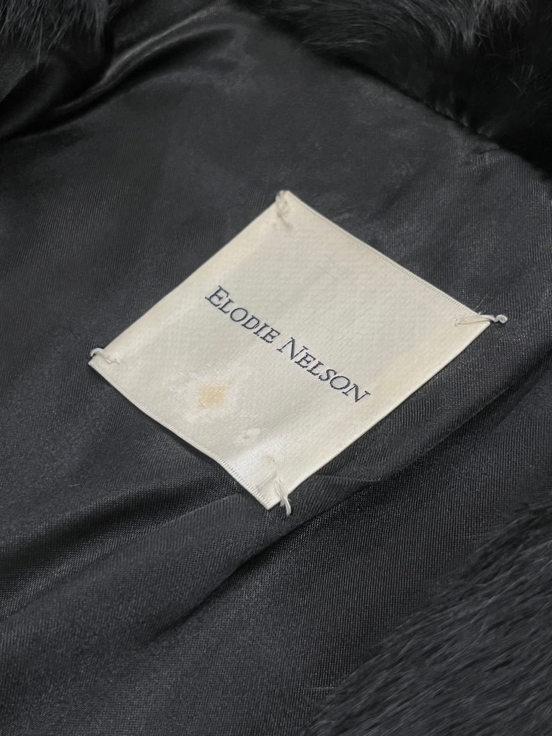 ELODIE NELSON 리얼 래빗 퍼 자켓 블랙 상품이미지10