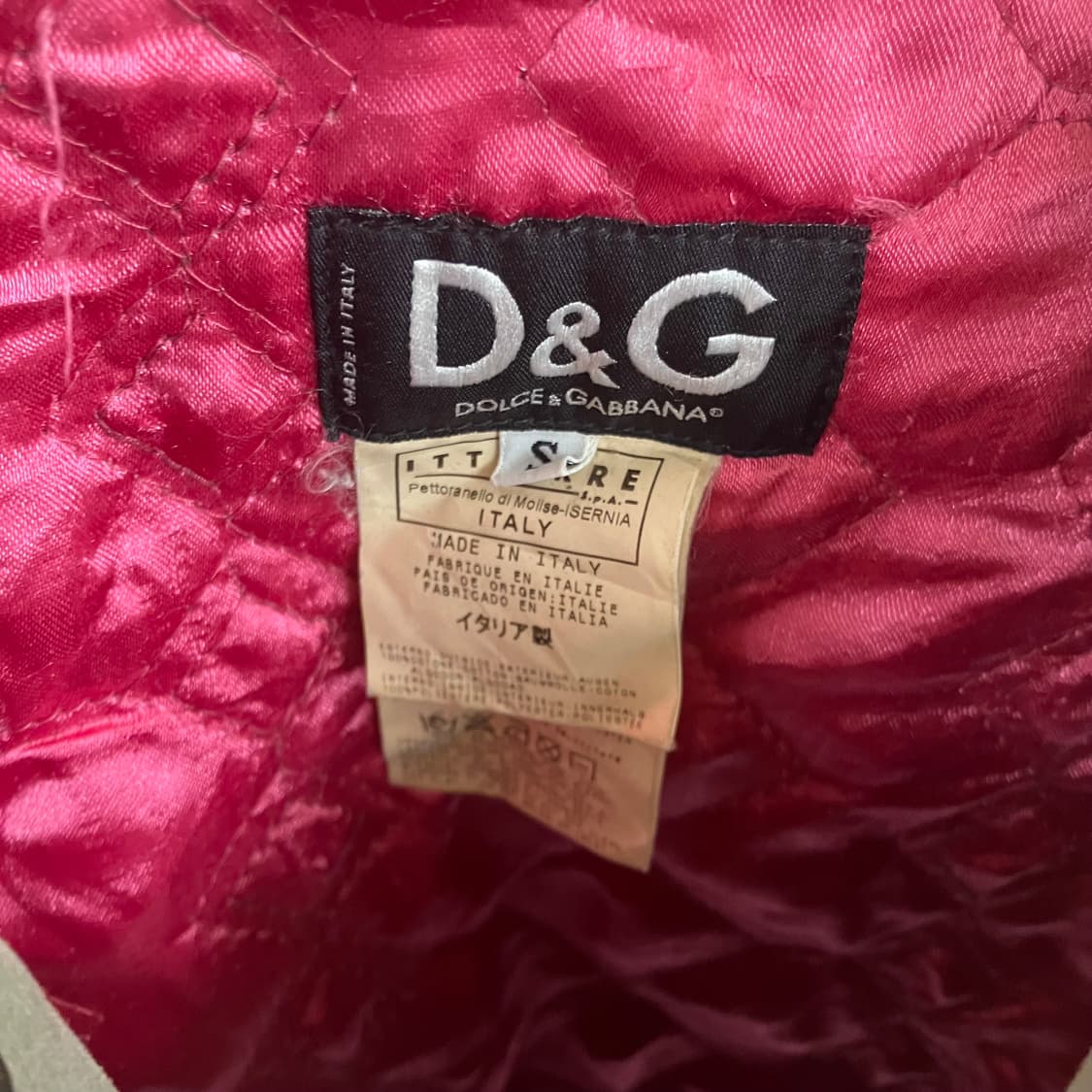 D&G 돌체앤가바나 카키 코튼 패치 트러커 자켓 S 상품이미지3