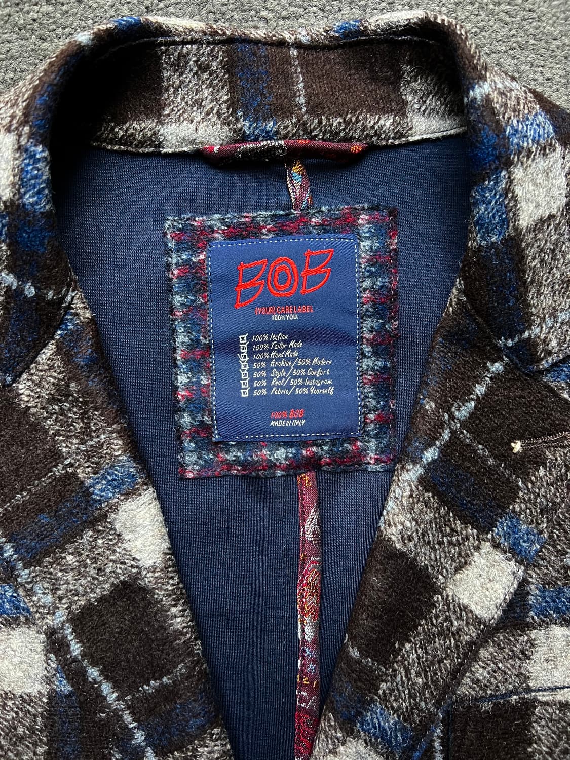 BOB Made in Italy 체크 자켓 XL 상품이미지5