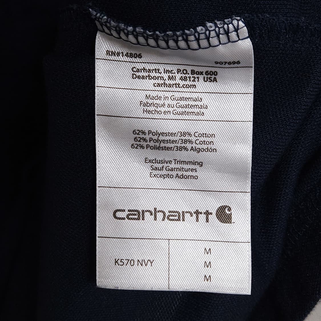 105)Carhartt 칼하트 반팔 카라티 K570 네이비 상품이미지4