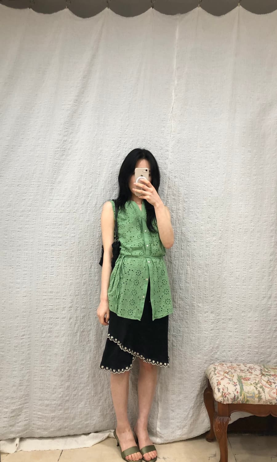 neon lime airy blouse 상품이미지4