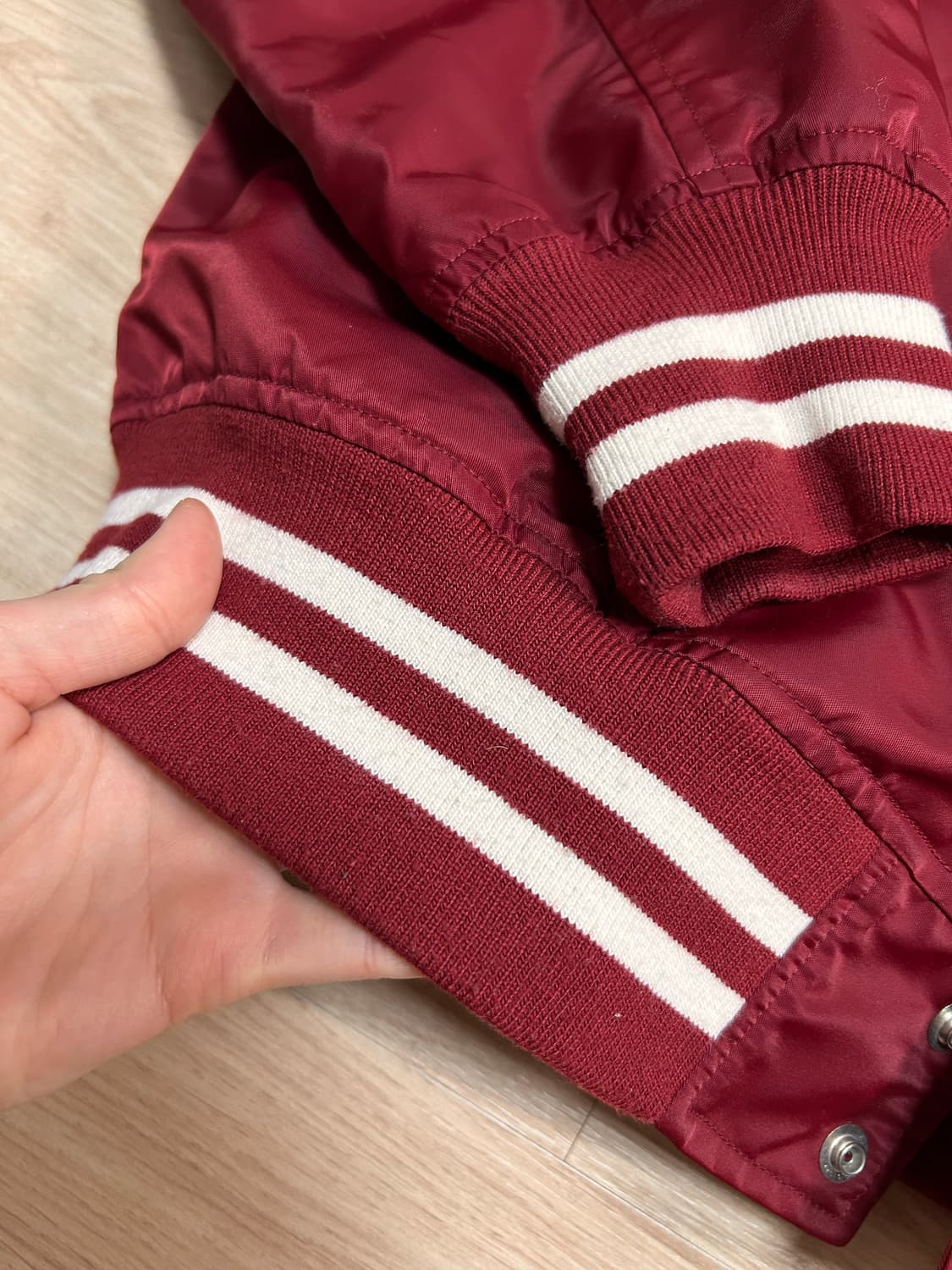 휴먼메이드 나일론 스타디움 자켓 버건디 S 상품이미지4