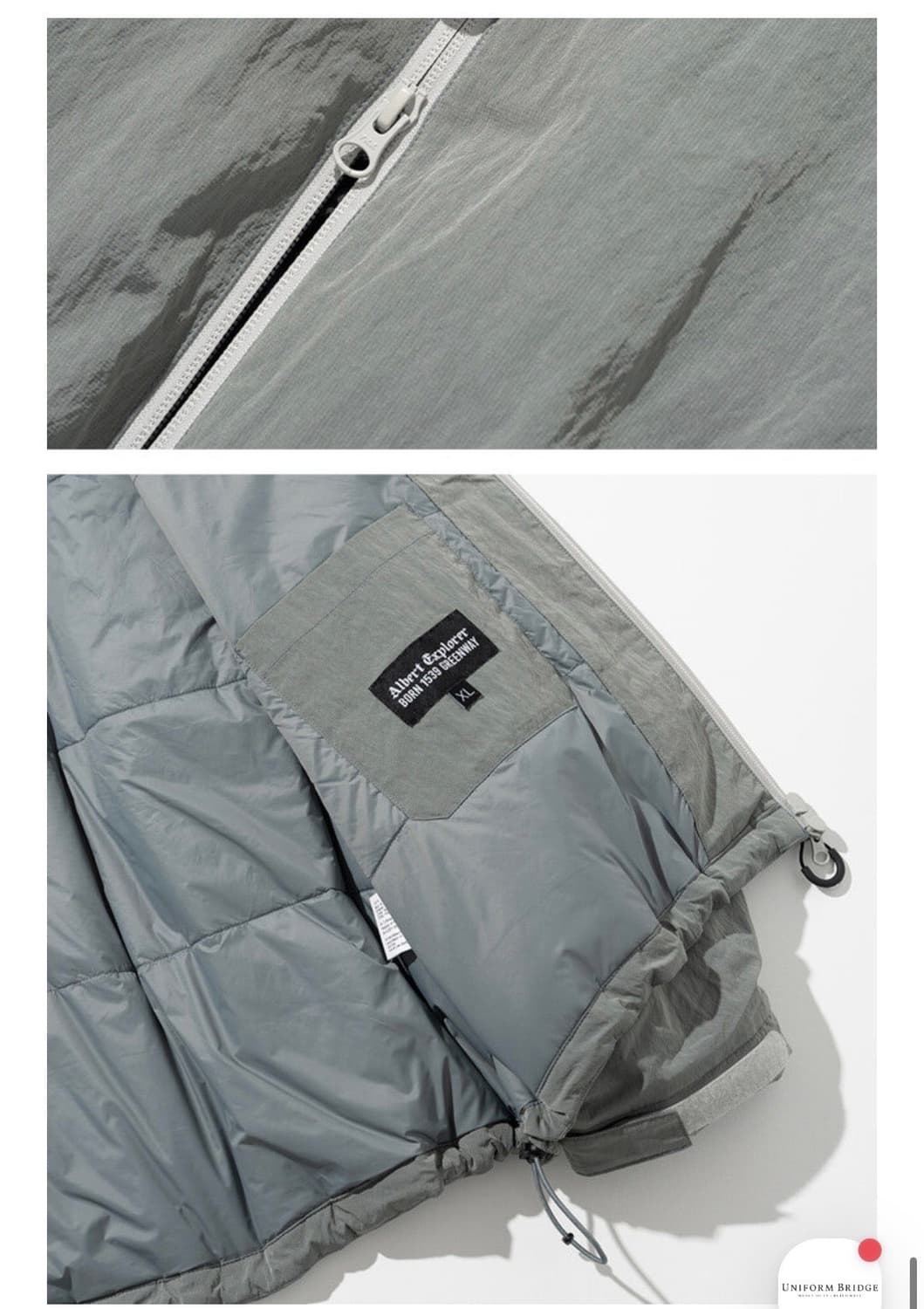 유니폼브릿지 insulation wind parka grey [XL] 상품이미지4