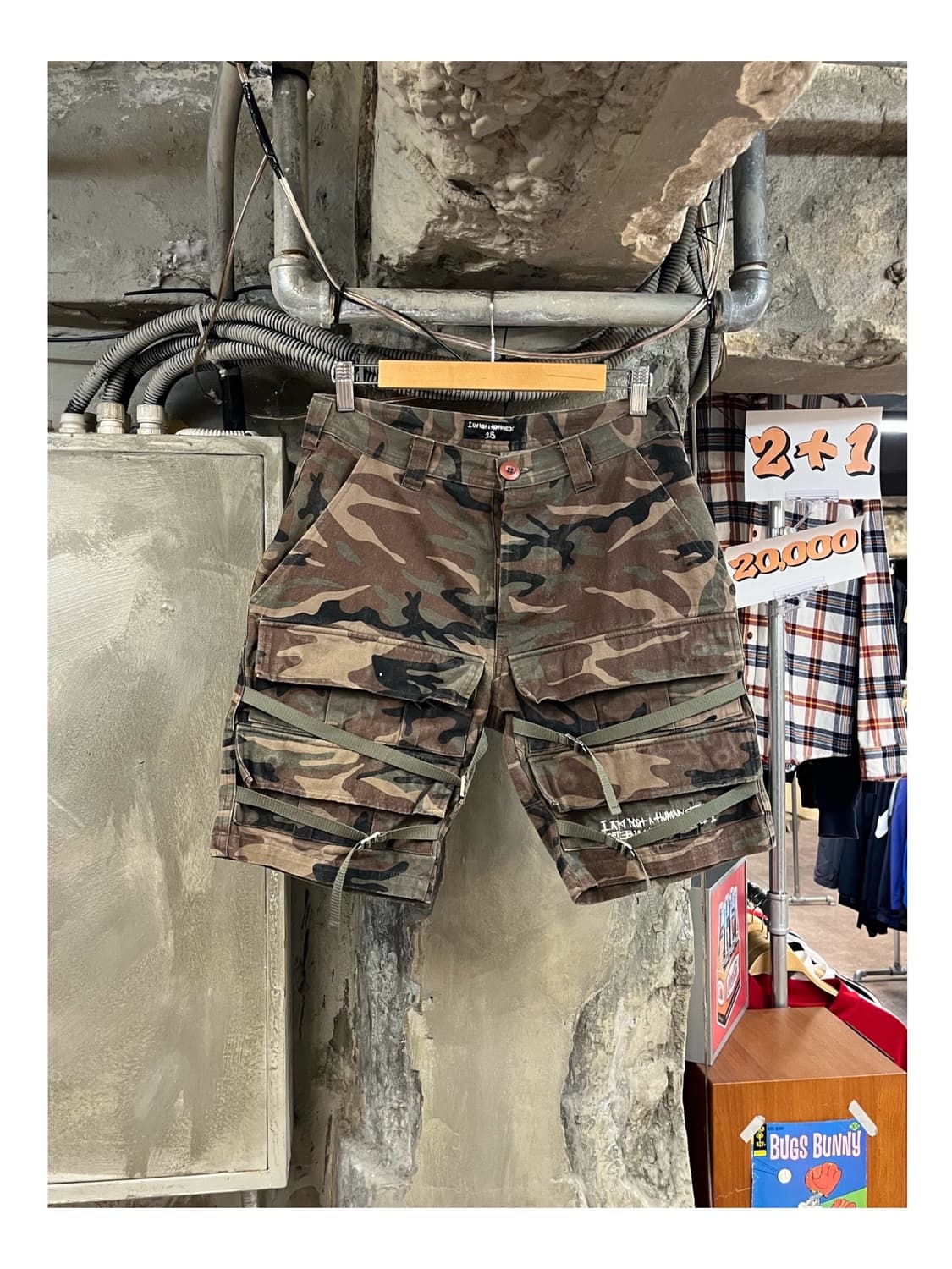 빈티지 카모 카고 하프 팬츠 28 #csz3422 상품이미지1