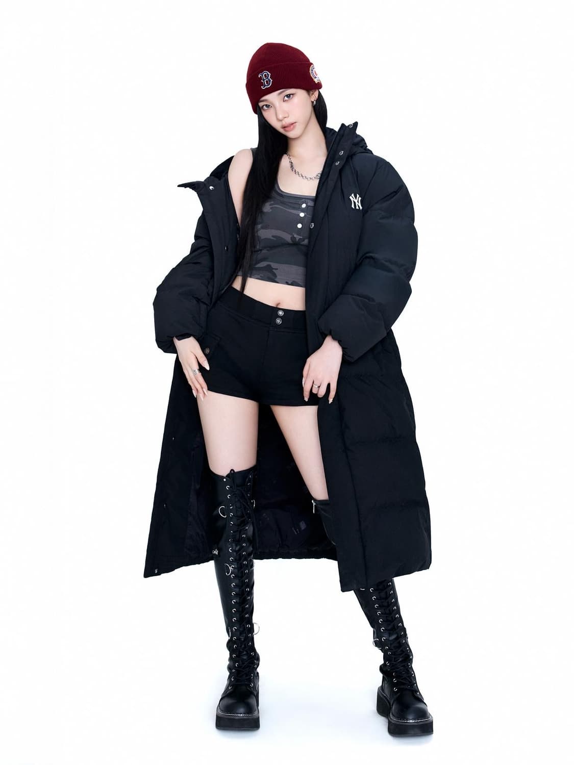 MLB 커브 롱패딩 상품이미지1