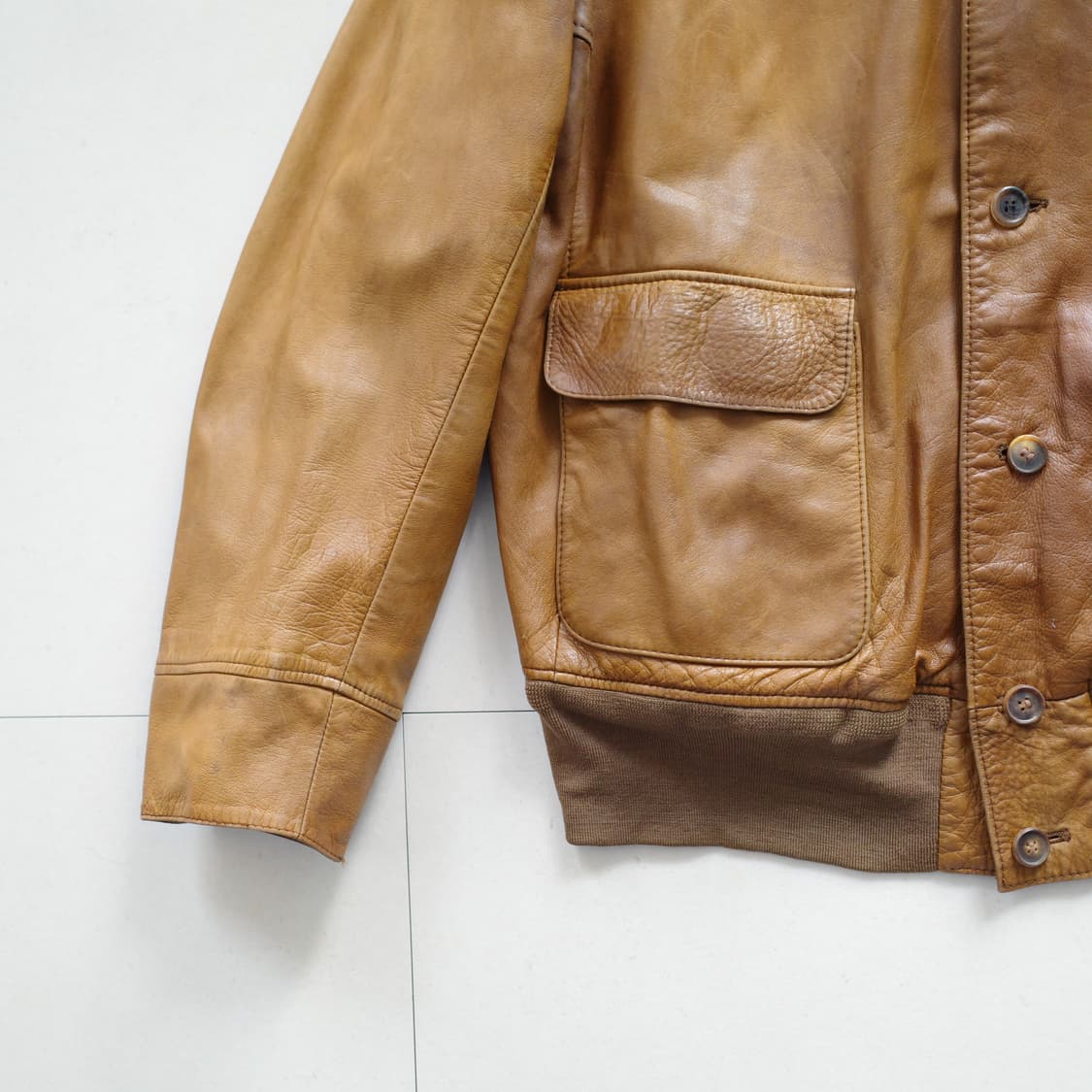 프랑스 빈티지 A-1 레더 가죽 자켓 상품이미지3