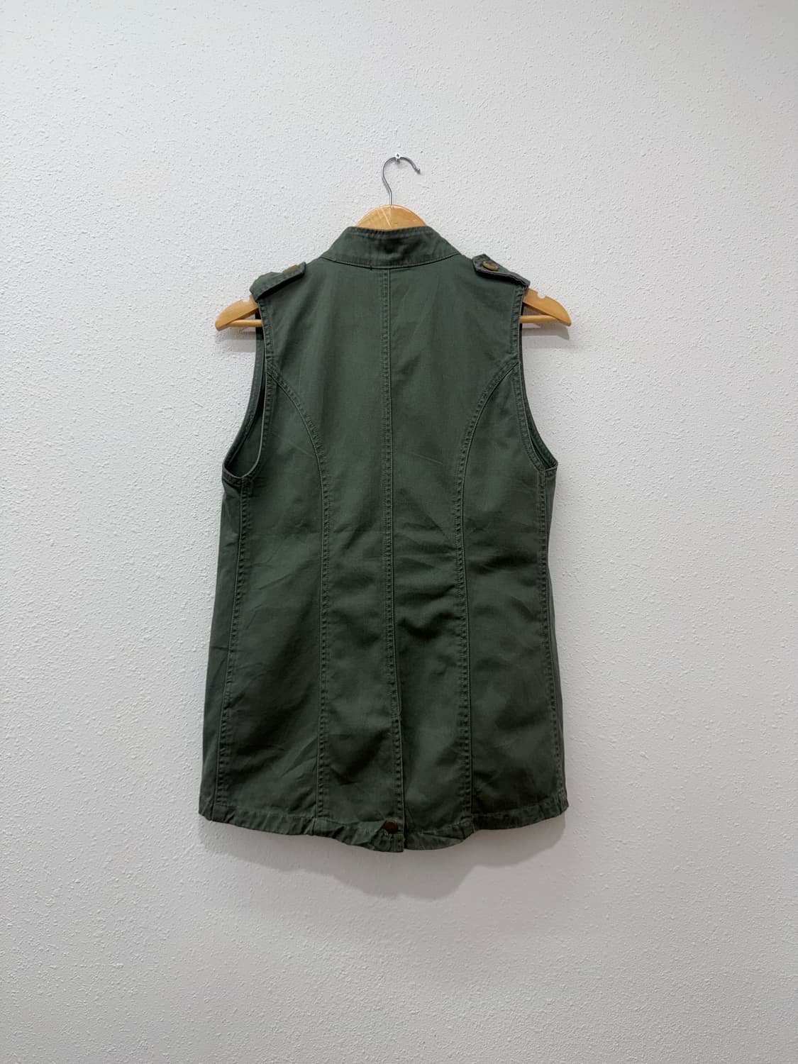 빈티지 Riche Glamour 카키 밀리터리 베스트 자켓 상품이미지4