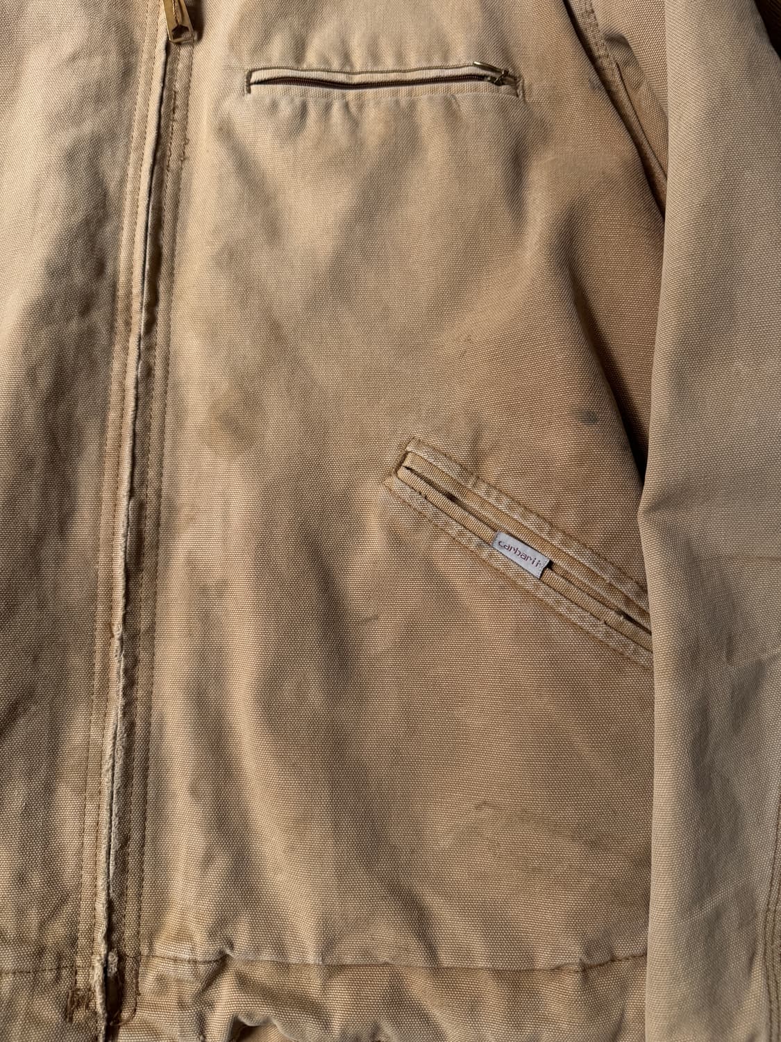 [L]80's 칼하트 USA 유니온메이드 빈티지 페이딩 브라운 워크 자켓 상품이미지4