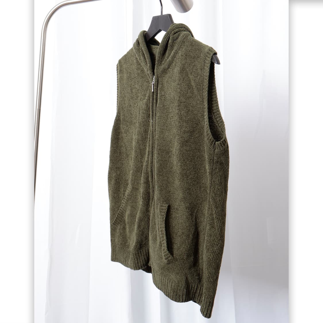 Knitting Sleeveless Hooded jk 상품이미지6