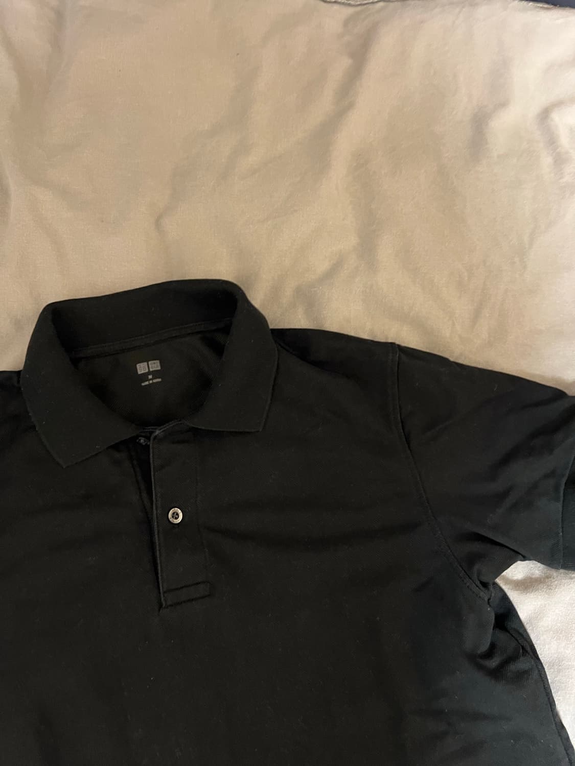 유니클로 카라티 pk티 검정 M 95 상품이미지2