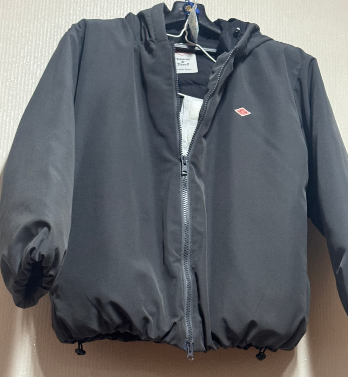 단톤 후드 다운 패딩 차콜  상품이미지5