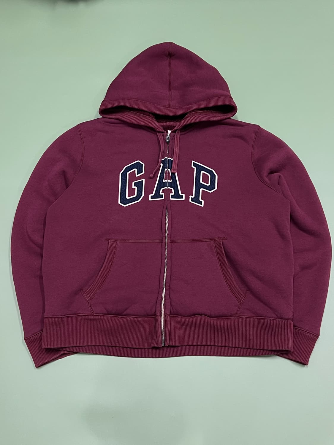 GAP 양털 후드집업 버건디 상품이미지2