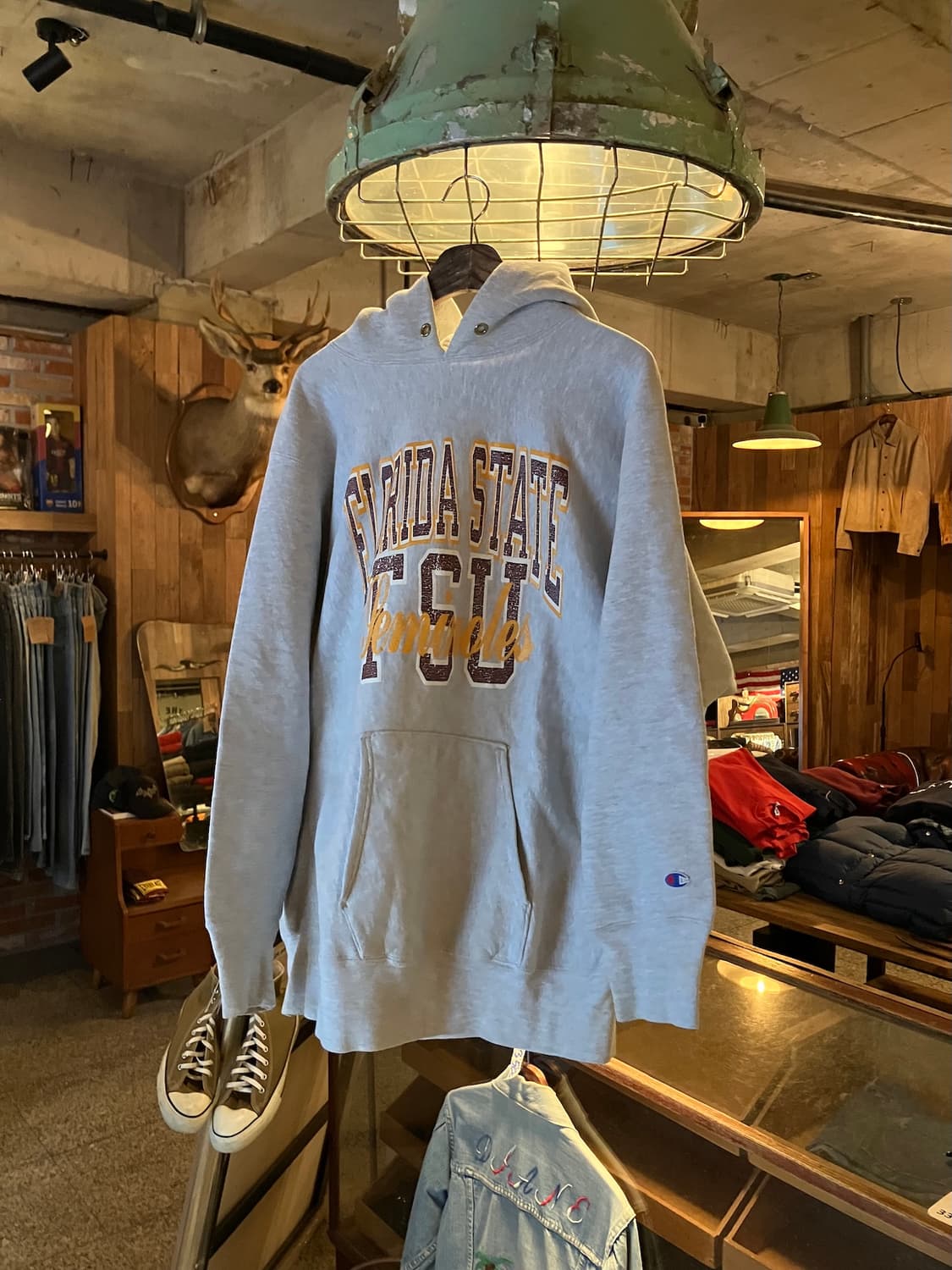 90s USA 빈티지 챔피온 리버스위브 후드 스웻 셔츠 상품이미지1