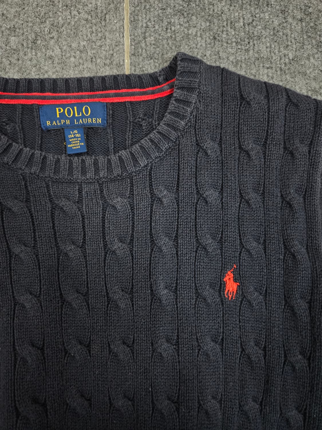 폴로 랄프로렌 케이블 니트 스웨터 급처 상품이미지2