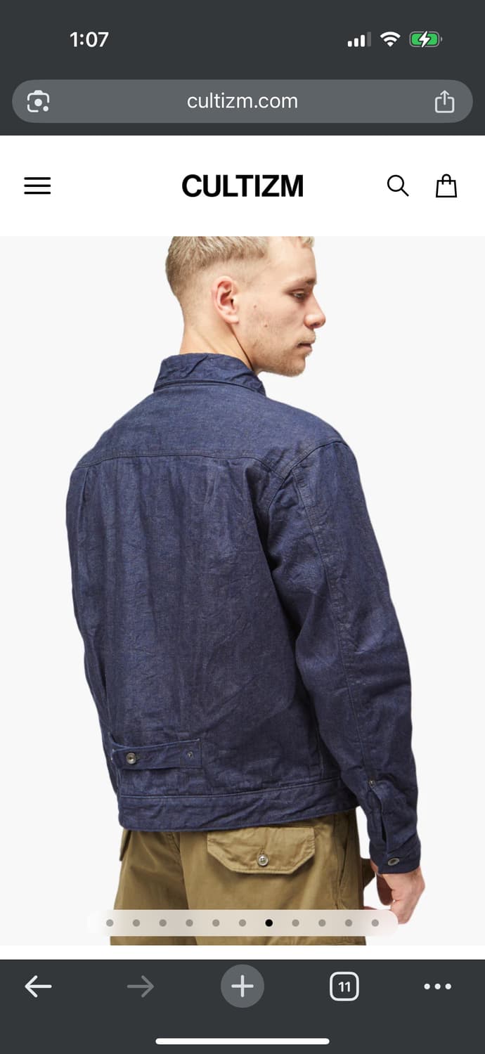 엔지니어드가먼츠 10oz 트러커 자켓 m 상품이미지6