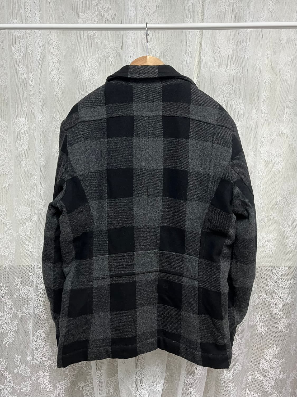 M) 디젤 DIESEL 빈티지 체크 코트 차콜 상품이미지2