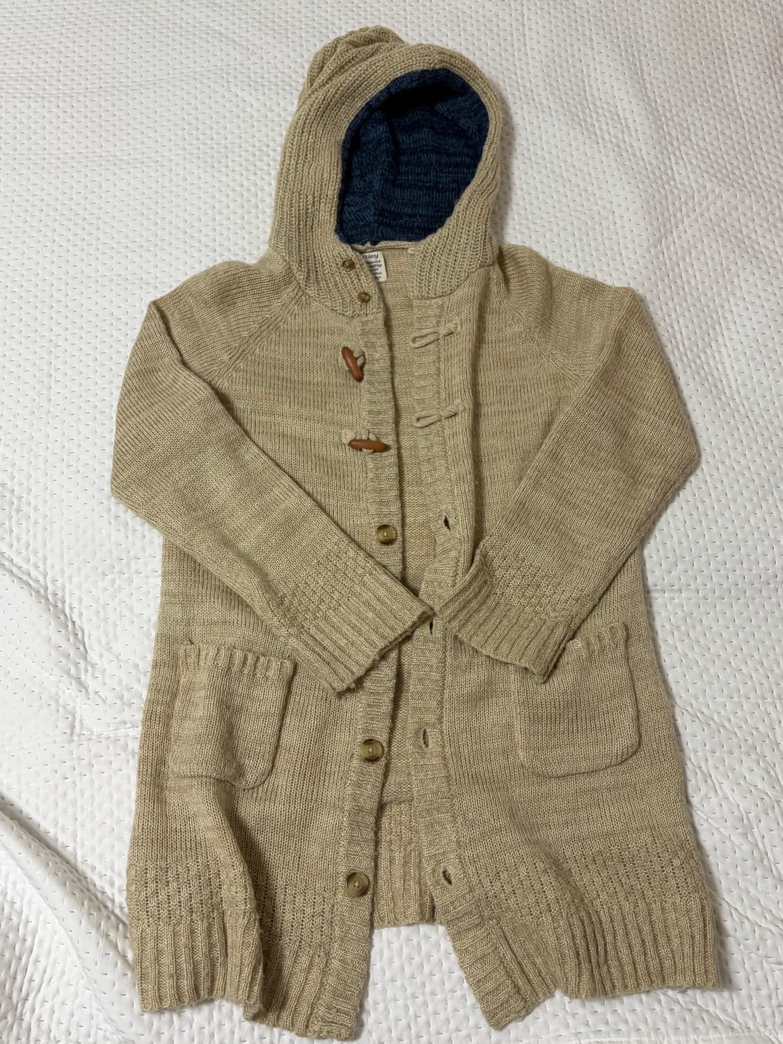 빈티지 베이지 네이비 모리 가디건 상품이미지2