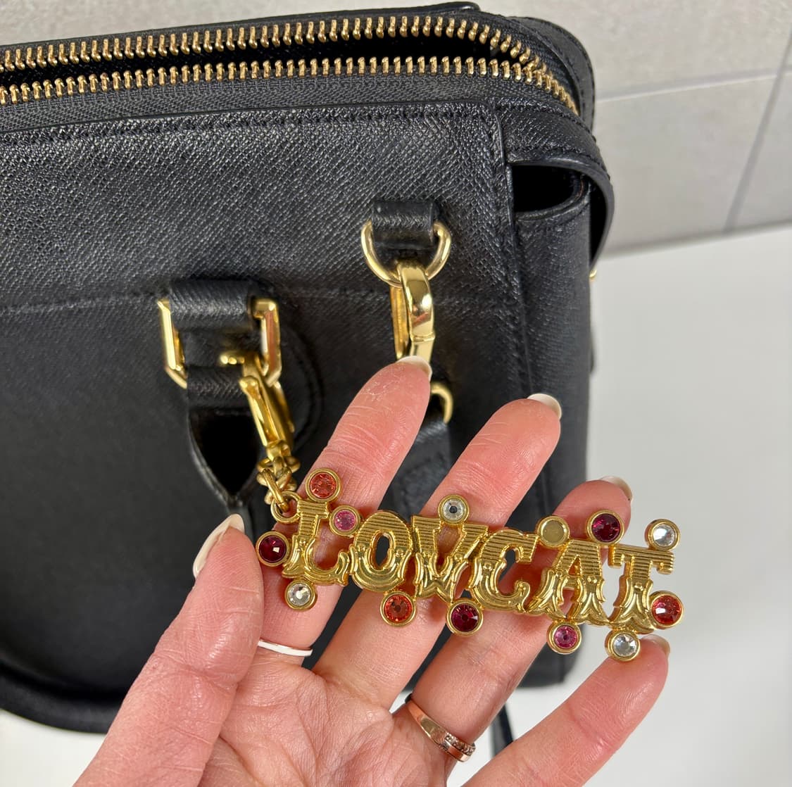 러브캣 블랙 키링 크로스백 가방 상품이미지7