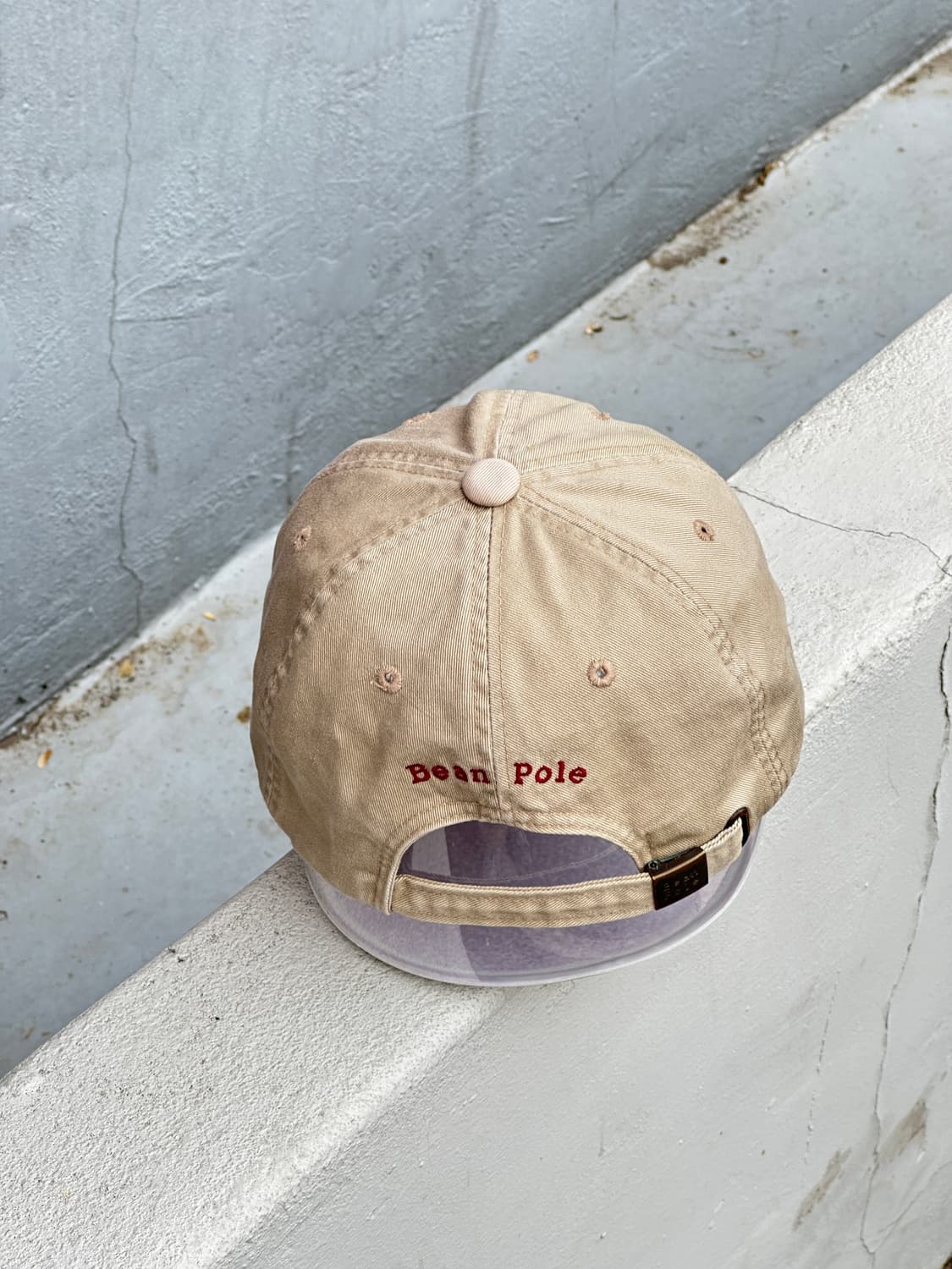 [M] 90s 빈폴 베이지 볼캡 모자 상품이미지4