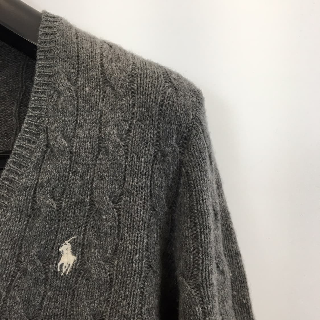 폴로 랄프로렌 메리노울 캐시미어 화이트포니 케이블니트 M  상품이미지3