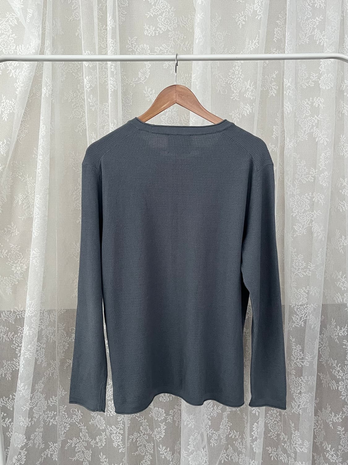 105) 헨리코튼 코튼 와플 니트 블루 상품이미지2