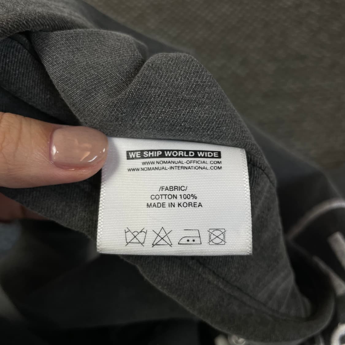 노매뉴얼 그레이 빅자수로고 긴팔 셔츠 F 상품이미지9