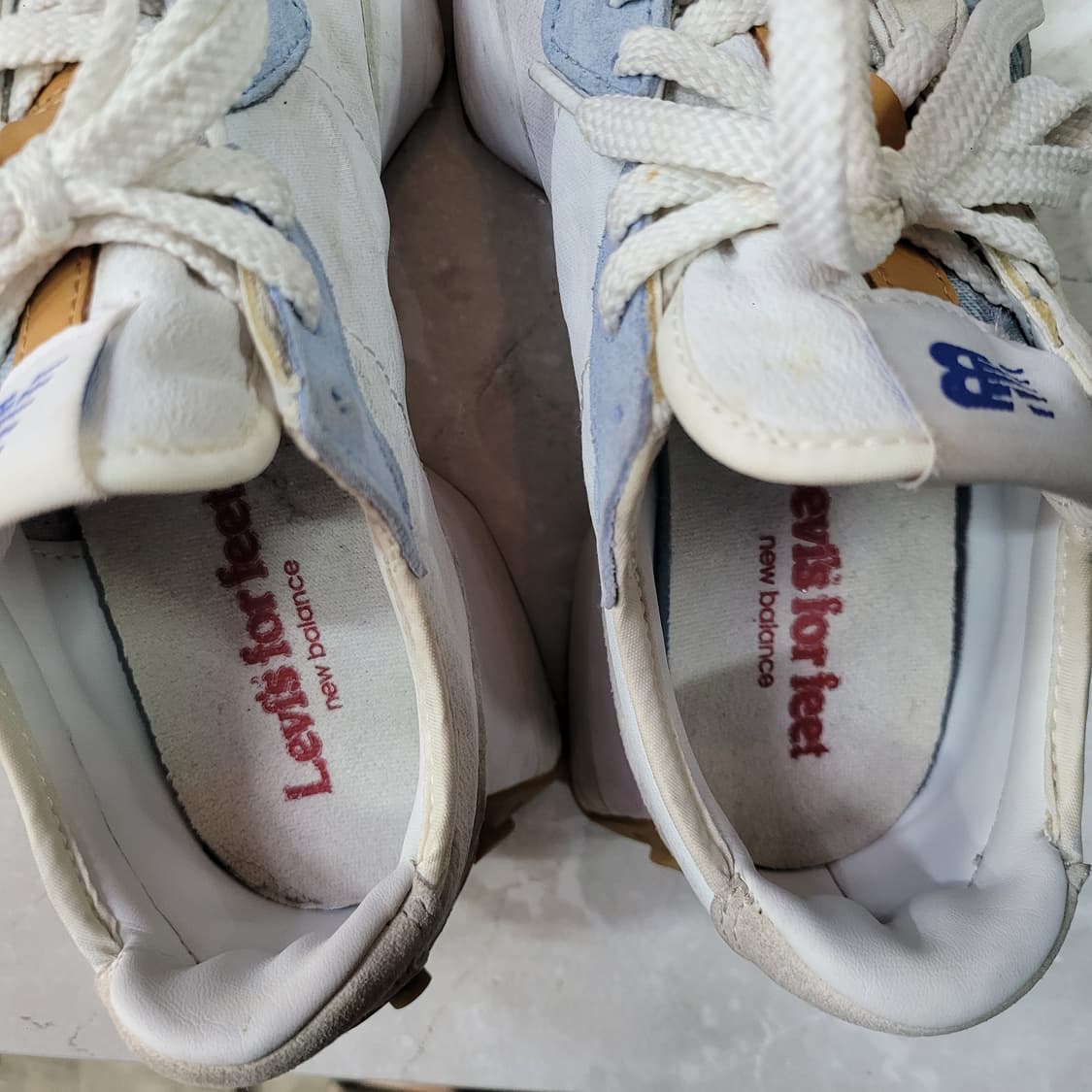 뉴발란스 327 리바이스 아이보리/블루 스니커즈 상품이미지7