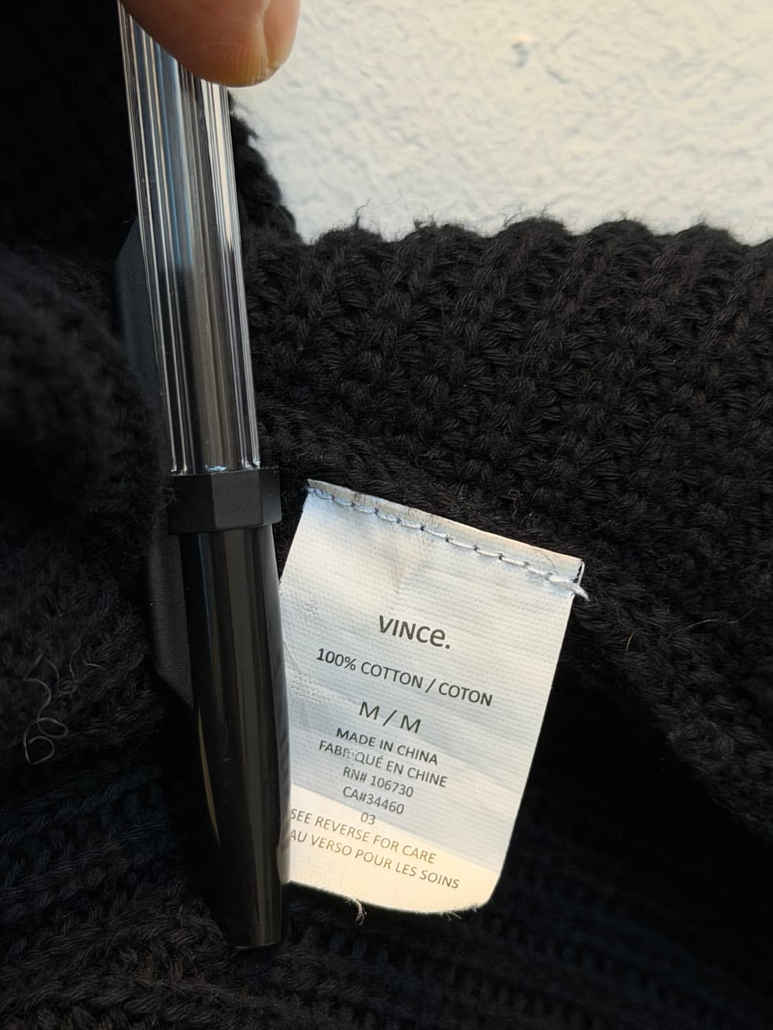 Vince 블랙 드레이프 코튼 니트 가디건 M 상품이미지5