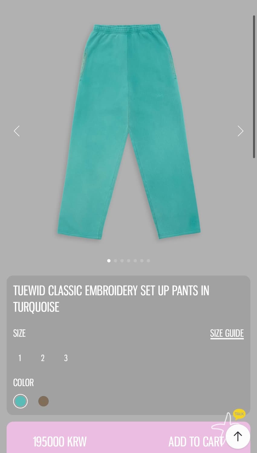 TUEWID CLASSIC EMBROIDERY SET UP PANTS I 상품이미지1