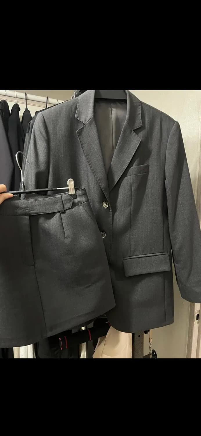 그로브 벨라 자켓 + 스커트 셋업 차콜 (s) 상품이미지9