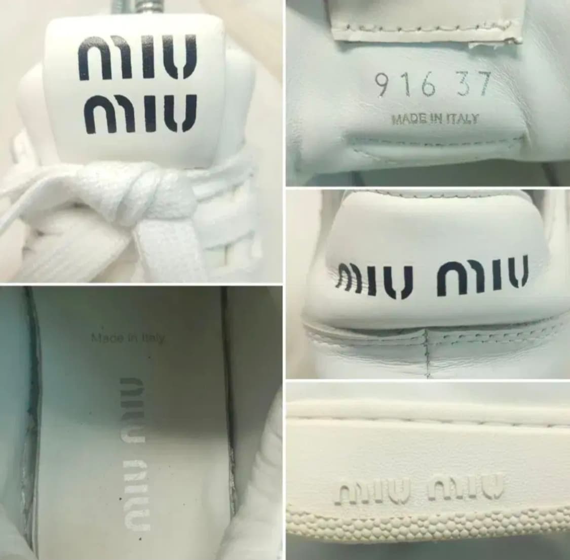 미우미우 로고 레더 스니커즈 (37사이즈/240mm) 상품이미지10