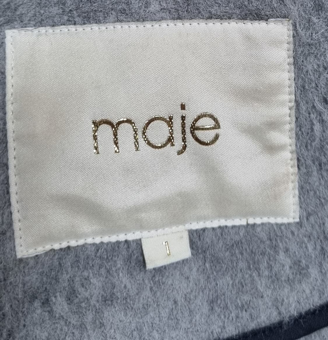 1사이즈 (66) maje 마쥬 그레이 모/알파카 코트  상품이미지3