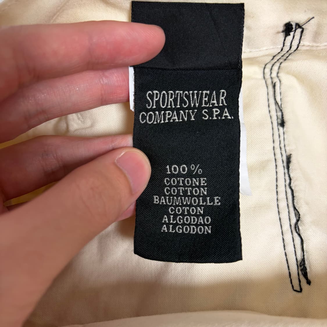 00s 스톤 아일랜드 데님 코튼 치노 팬츠 아이보리 W38 상품이미지9