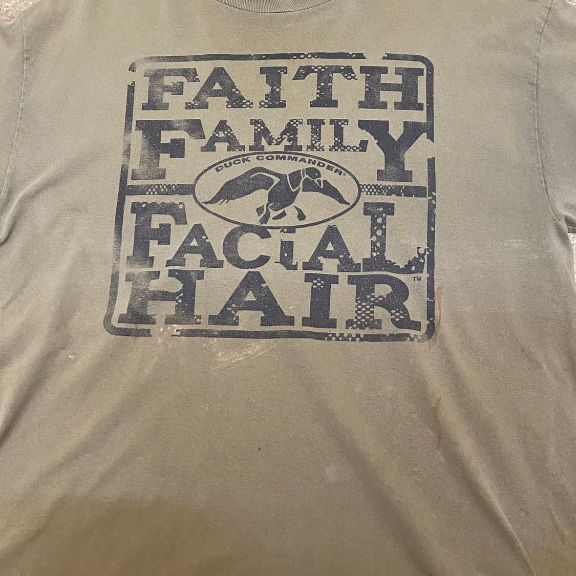 미국 빈티지 덕 커맨더 프린팅 카키 반팔티 티셔츠 상품이미지4