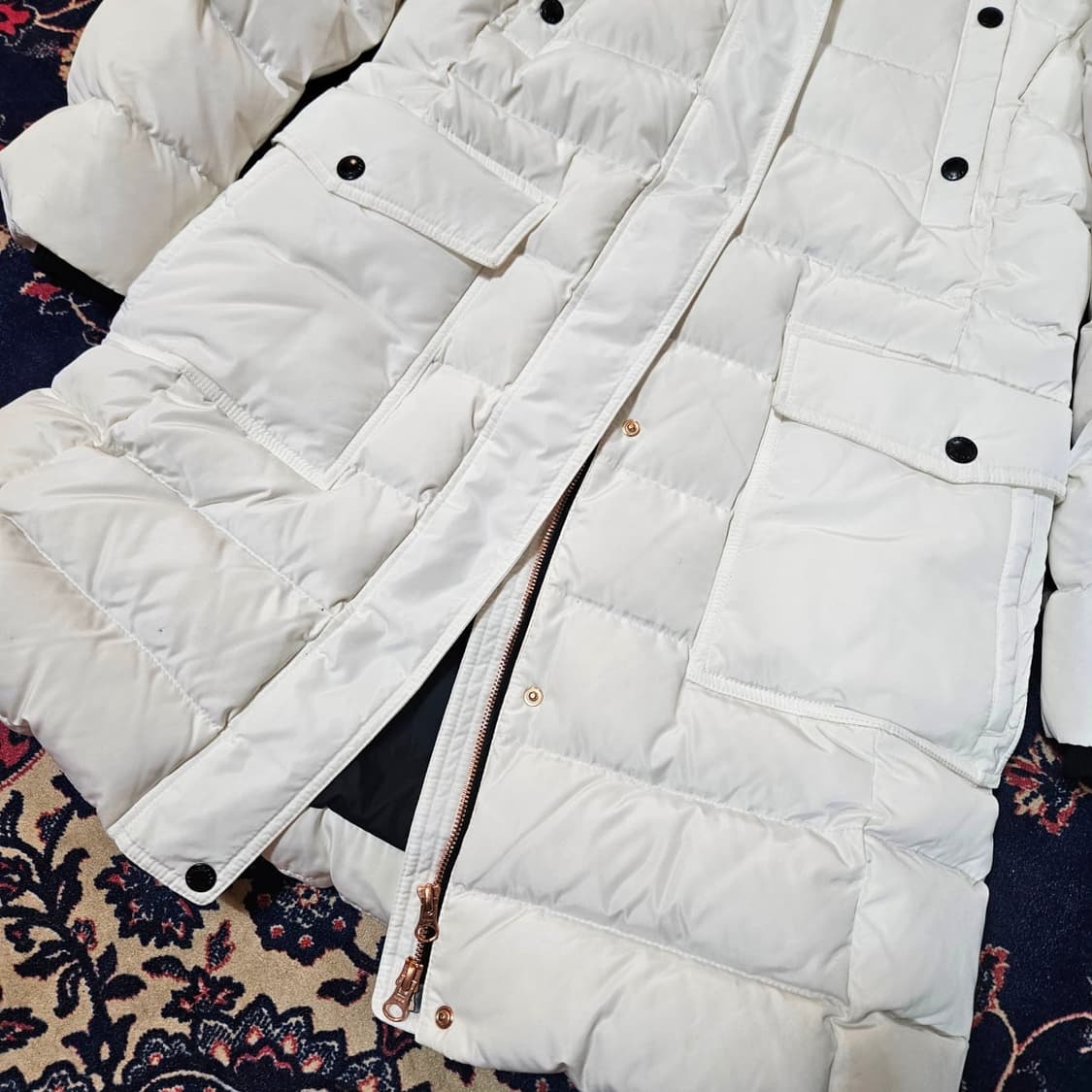 블랙야크 로즈골드 집업 화이트 후드 캐나다다운  상품이미지3